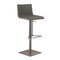 Armen Living Cafe Adjustable Height Swivel Gray Faux Leather and Walnut Wood Bar Stool with Gray Metal Base LCCASWBAGRBA - alternate 1